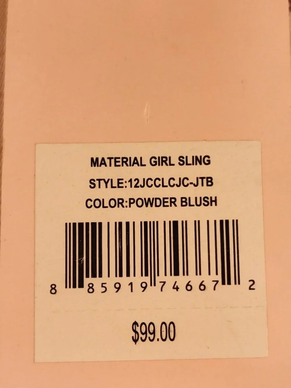 NWT Juicy Couture Material Girl Sling Backpack in Powder Blush